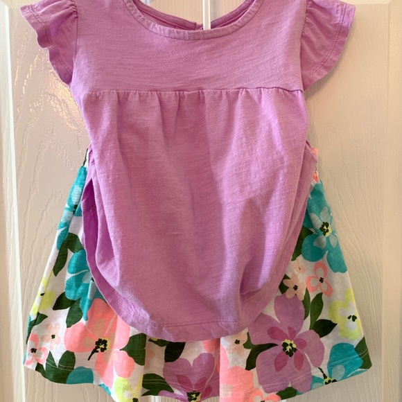 Carter/'s Baby Girl Layette 2 Piece Set Blue Top White Bottoms New Sizes NB-3Mon